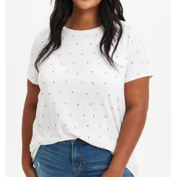 torrid Tops - TORRID WHITE RED SKULL TRIBLEND JERSEY MYSTIC ICONS VINTAGE TEE 2X 18/20 NWT